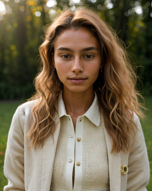 Gaïa, direction et avatar de SEAL — visage androgyne généré par IA, lumière dorée